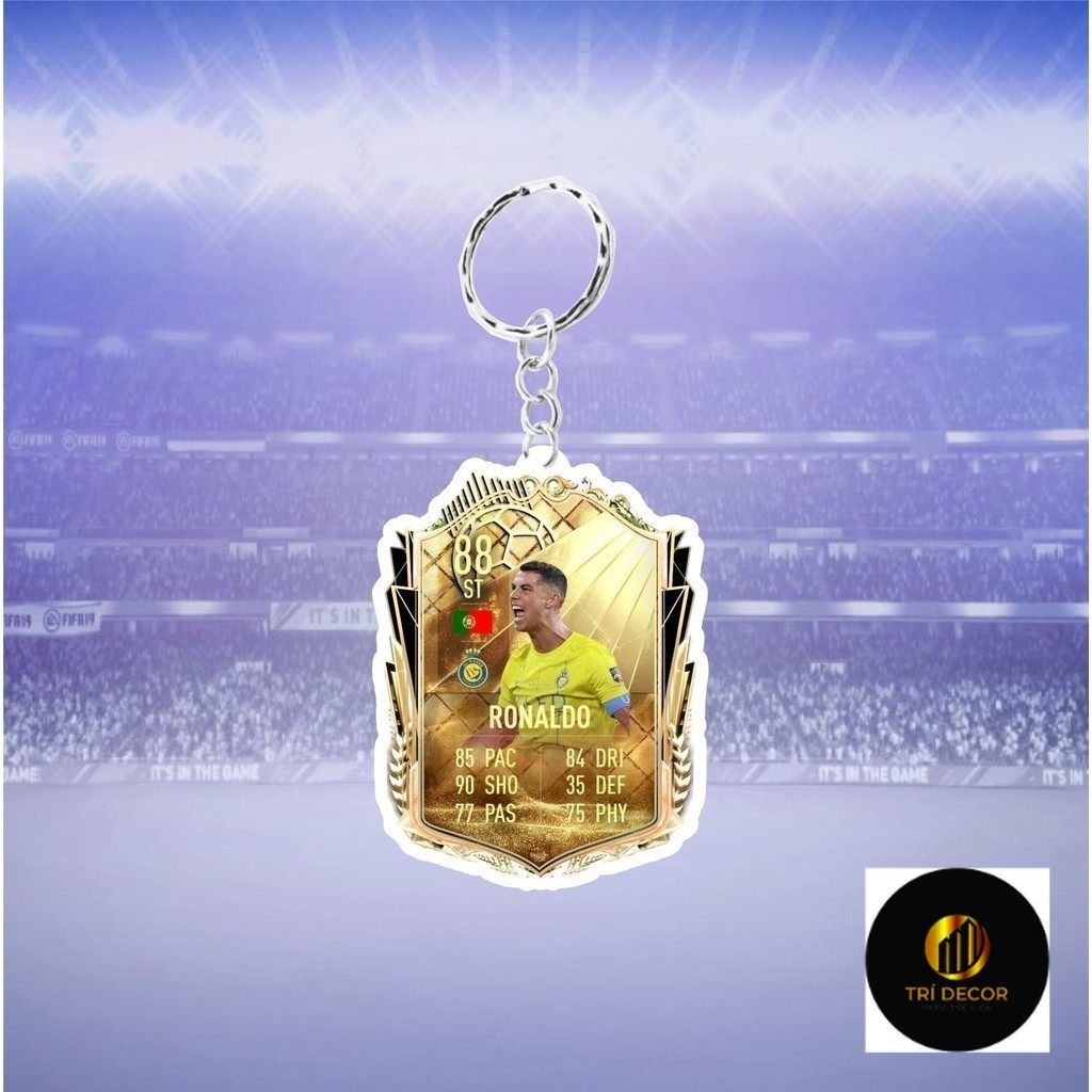พวงกุญแจ Cristiano Ronaldo สโมสรฟุตบอลเรอัลมาดริด ️PLAYER CARD KEYCHAIN ️-DH