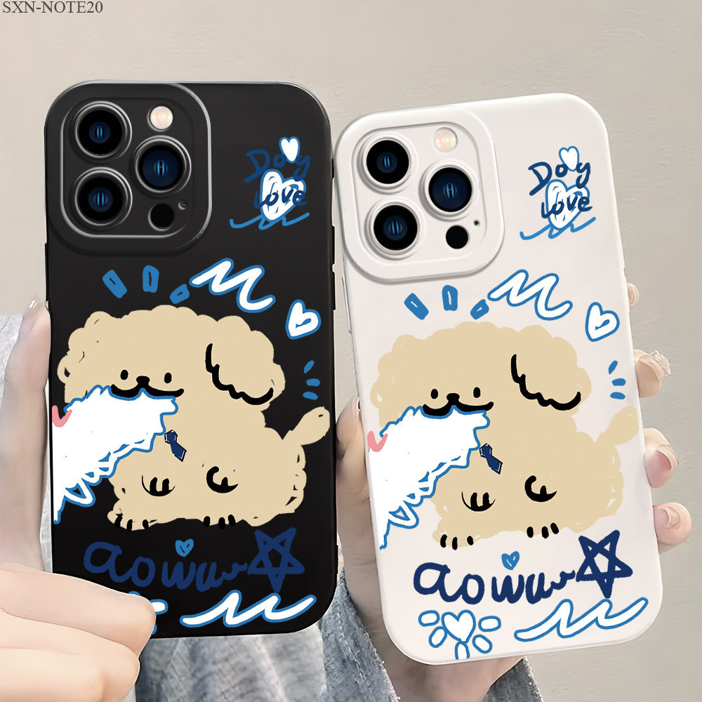 Samsung Galaxy Note 20 10 9 8 Lite Plus Ultra เคสซัมซุง สำหรับ Line Puppy เคส เคสโทรศัพท์