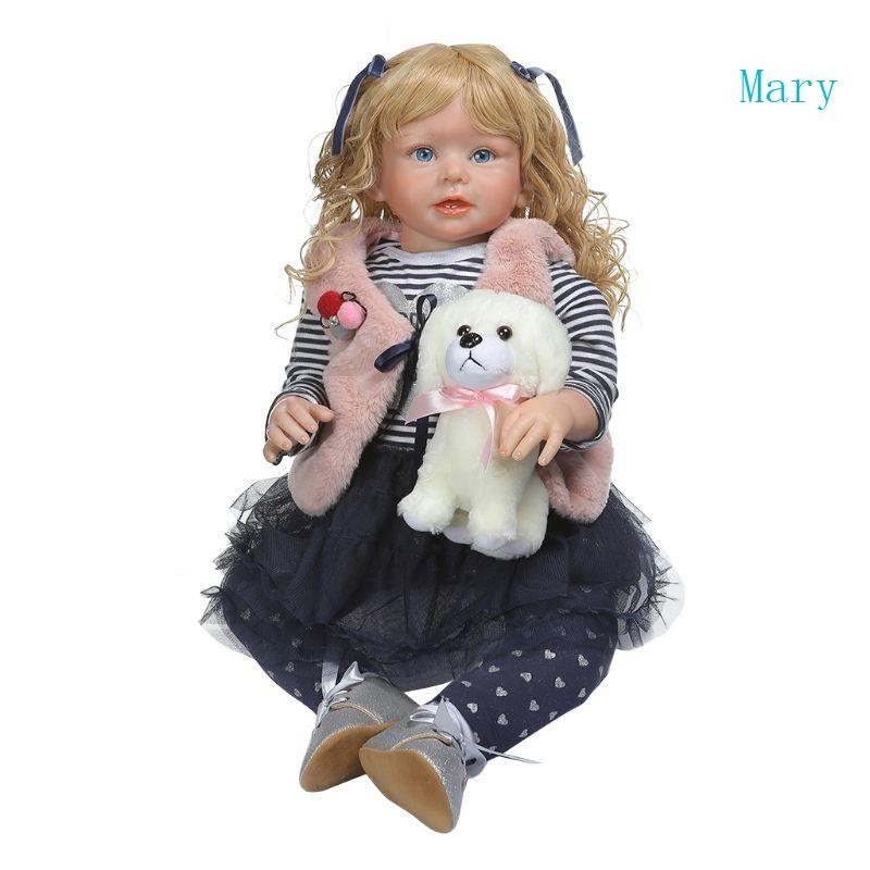 Mary ตุ๊กตาเด็กทารกแรกเกิด เสมือนจริง แบบซิลิโคนนิ่ม ไวนิล 28 นิ้ว