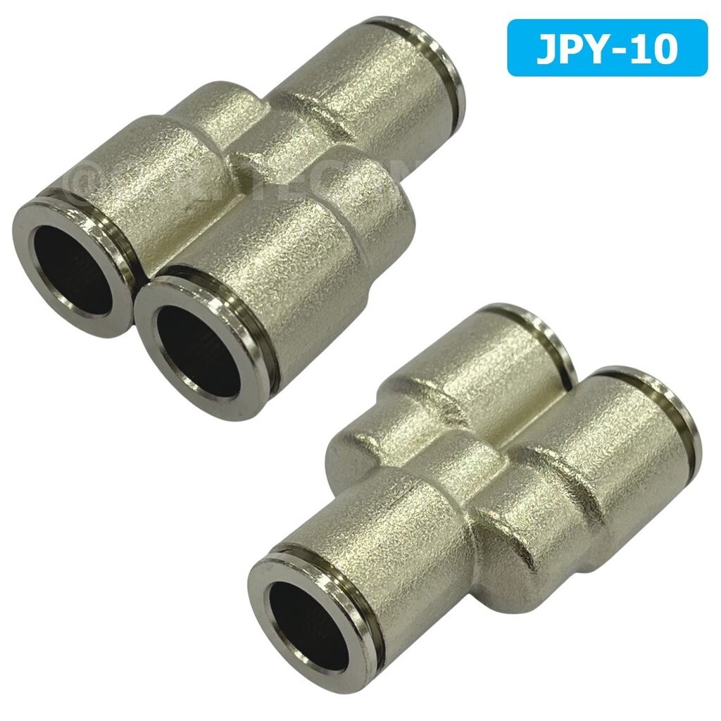 JPY ข้อต่อลมสแตนเลส 3ทาง ตัวY STAINLESS 3 Way Y Equal Union Fitting Air Connector JPY-4/6/8/10/12/14/16 ข้อต่อลม 3ทาง