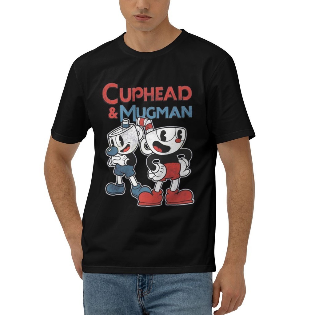 Cuphead Cuphead Mugman เสื้อยืดคลาสสิก Oversize ที่กําหนดเอง