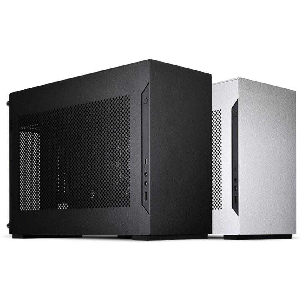 LIAN LI A4H2O Mini-ITX Case Silver & Black With PCIe Riser 4.0