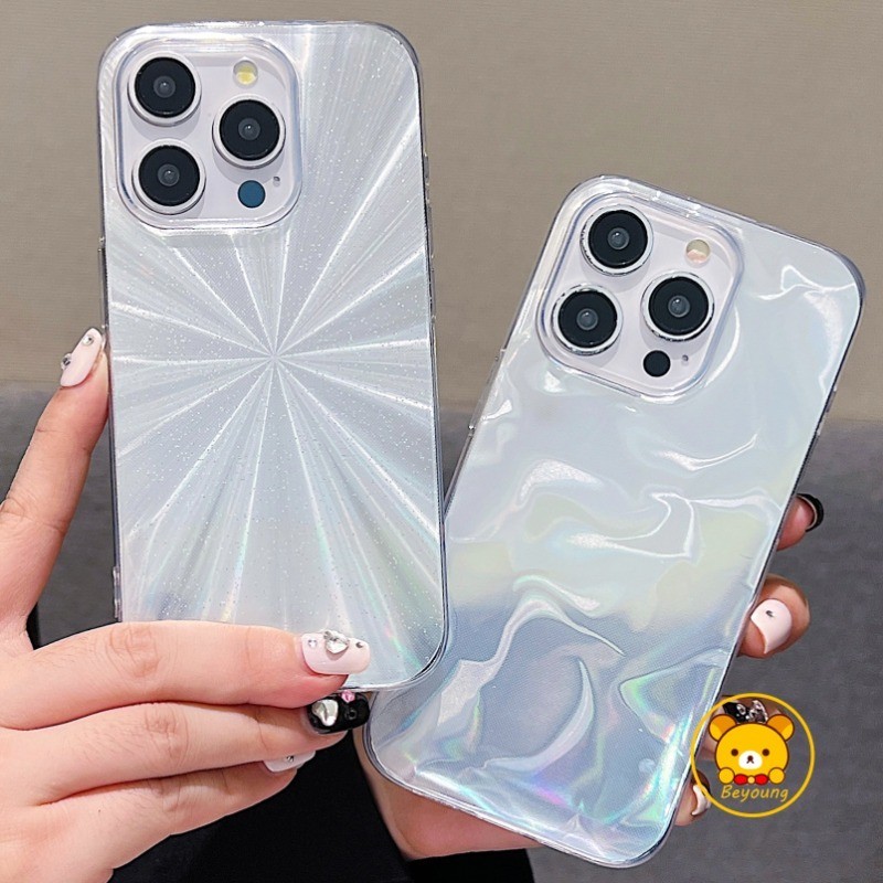 Simple โปร ่ งใสสําหรับ Realme 12 Pro Plus 12 Plus 10 Pro Plus 9 Pro 5G 8 5G 8S Q3 Q3i Q3S Q3T ค ้ นหา X7 Pro Ultra เคสโทรศัพท ์ + Aurora การ ์ ดกระดาษนุ ่ มกรณีครอบคลุม