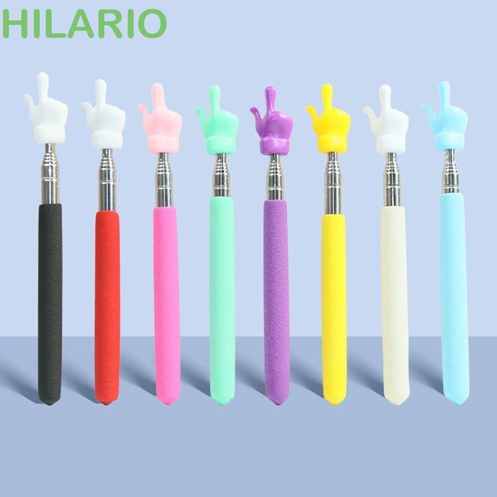 Hilario ครูพิเศษตัวชี ้ โรงเรียนสแตนเลส 8 สี Class Pointer Stick อุปกรณ ์ ครูอ ่ านหนังสือ Sticks การสอน Aids กระดานสีขาวนิ ้ วคู ่ มือการอ ่ าน