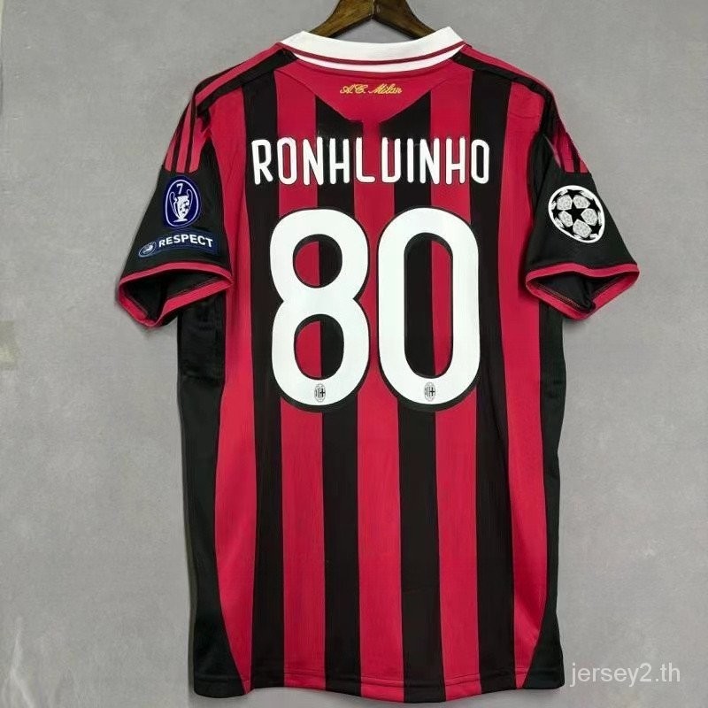 09/10ac Milan home classic vintage shirt Ronaldinho 80 Beckham 32 kaka 22 NNEV