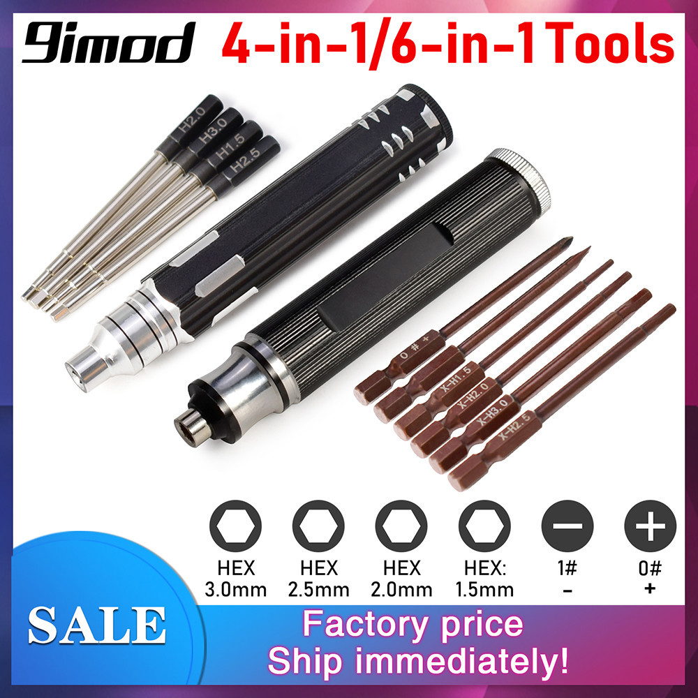 9imod RC Hex Driver ชุด 4-in-1 6-in-1 Magnetic Hex Allen ไขควงชุด 1.5/2.0 มม.2.5 มม.3.0 มม.RC ซ่อมเครื่องมือ