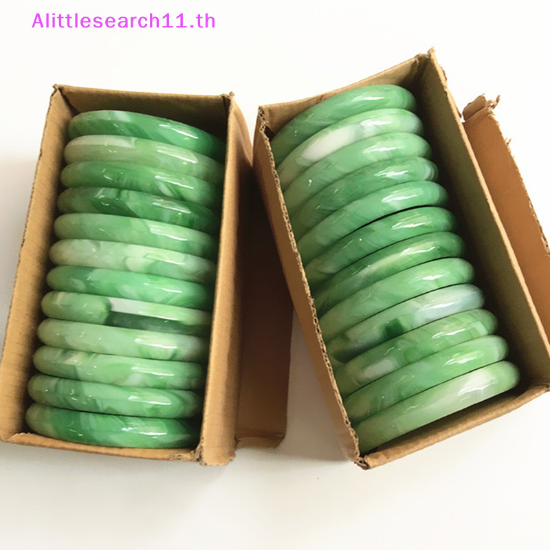 Alittlesearch11 สร ้ อยข ้ อมือหยกเทียมสีเขียวผู ้ หญิงวินเทจรอบสร ้ อยข ้ อมือสุภาพสตรีเครื ่ องประดับของขวัญ TH