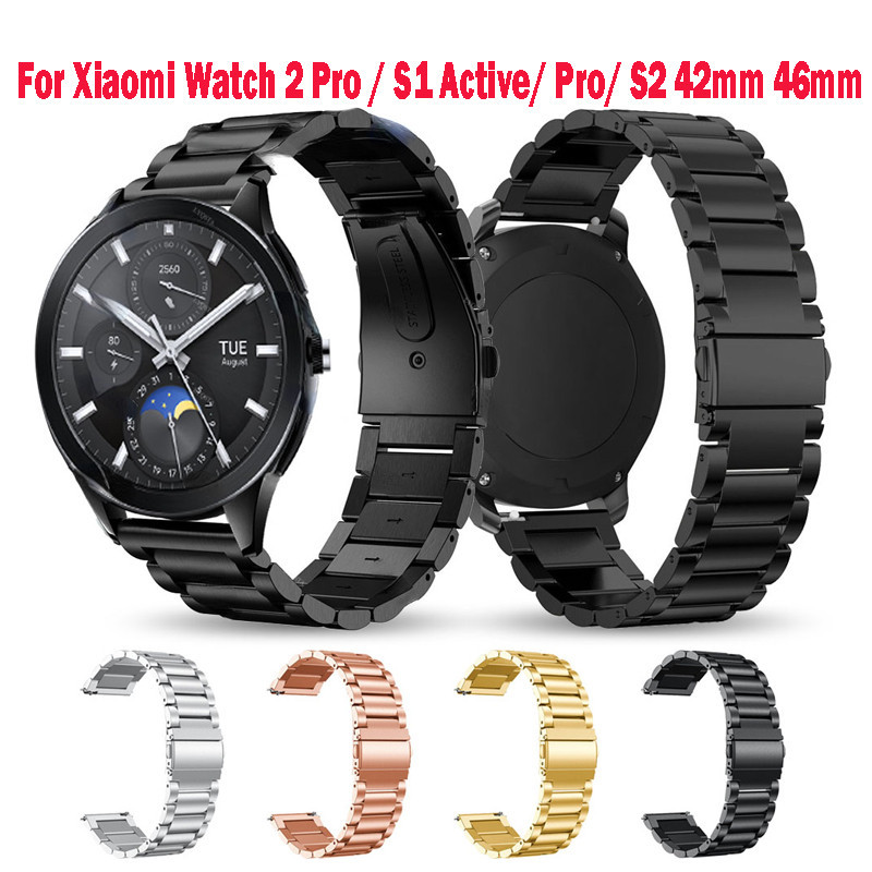 สแตนเลสสตีล Stee สําหรับ Xiaomi Watch 2 Pro / S1 Active/ Pro/ S2 42 มม.46 มม.สายโลหะ Mi นาฬิกาสี 2 กีฬา 22 มม.นาฬิกาสร้อยข้อมือ