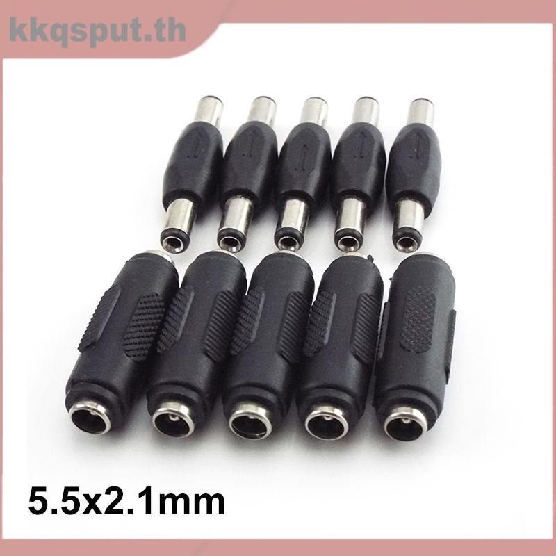 5.5mmx2.1mm DC ชายหญิงคู่ Power Socket Jack ปลั๊ก double end Connector แผงอะแดปเตอร์แจ็คติดตั้งกล้องวงจรปิด THK2