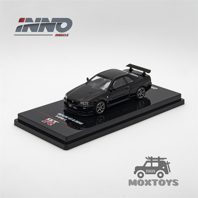 Inno 1 กล ่ อง 64 SKYLINE GT-R (R34 V-SPEC II BLACK รถโมเดลเหล ็ ก