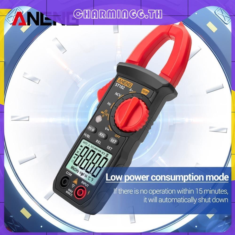 [charmingg.th ] St182 Digital Clamp Meter AC/DC Voltage Current Tester Multimeter Voltmeter [charmingg.th ]