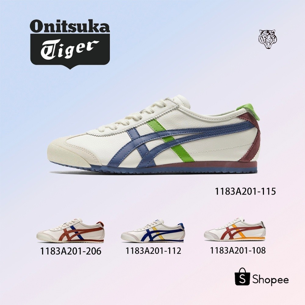 Onitsuka Mexico 66 1183a201-115/1183a201-206/1183a201-112/118 ของแท้ 100% สไตล์เรโทร