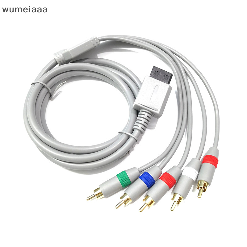 Wumeiaa Gold-plated 5RCA สําหรับสายไฟ 1.8 M 5 RCA สําหรับ Nintendo Wii Controller คอนโซลเสียงวิดีโอ AV สายคอมโพสิต TQ