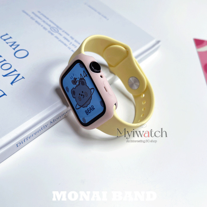 band+CasePandyสีซิลิโคนสําหรับIwatch Series 9 8 Ultra 7 6 5 4 SE 3 2 1 กีฬานาฬิกานุ่มสําหรับIwatch 49 มม.45 มม.41 มม.40 มม.44 มม.42 มม.38 มม.