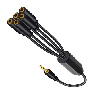 Bloss สเตอริโอ AUX สายไฟ 3 5 มม.ชาย 3 5 มม.ตัวเชื่อมต่อหญิง AUX อะแดปเตอร์สาย Converters Splitter สาย 30 ซม.ยาว