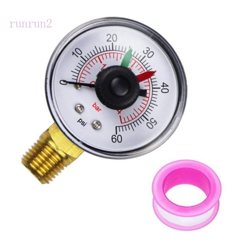 วิ่ง 190058 เครื่องวัดความดันสระว่ายน้ํา 0-60PSI พร้อมที่ยึดด้านล่าง 4 นิ้วNPT 1 นิ้ว