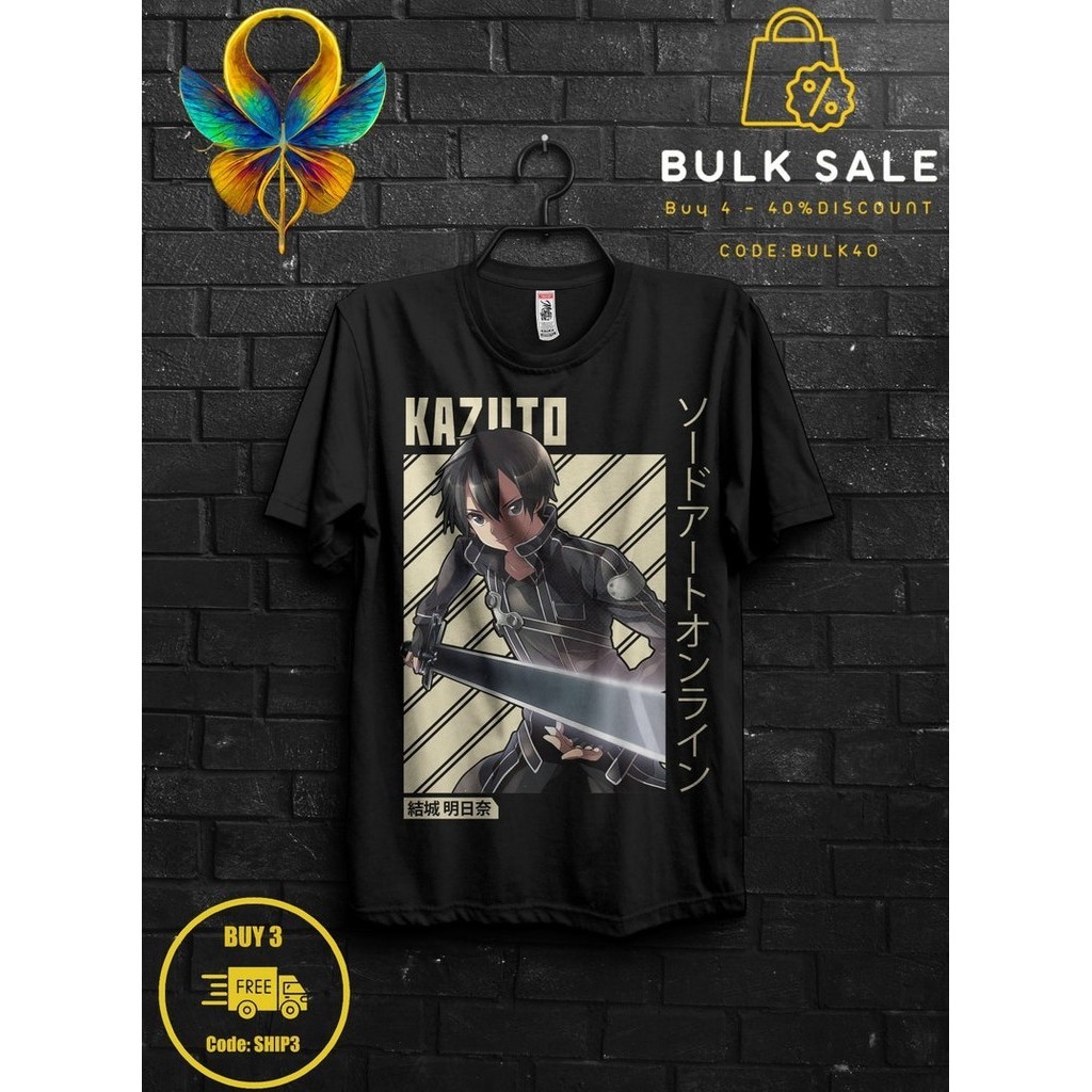 Kazuto Kirigaya คอสเพลย์เสื้อของขวัญสำหรับอะนิเมะพัดลม Kirito TShirt สำหรับ Eugeo SAO Yuuki Konno TE