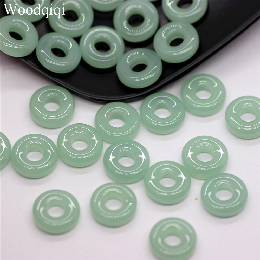 20 ชิ ้ นเลียนแบบหยกความปลอดภัยหัวเข ็ มขัดขนาดใหญ ่ diy จี ้ เครื ่ องประดับโบราณอุปกรณ ์ เสริม 12 มม