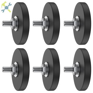6 ชิ้นฐานแม่เหล็ก 1.7 นิ้ว Neodymium ติดตั้งแม่เหล็ก M6 ด้ายแม่เหล็ก Anti-Scratch Strong SHOPTKC6551