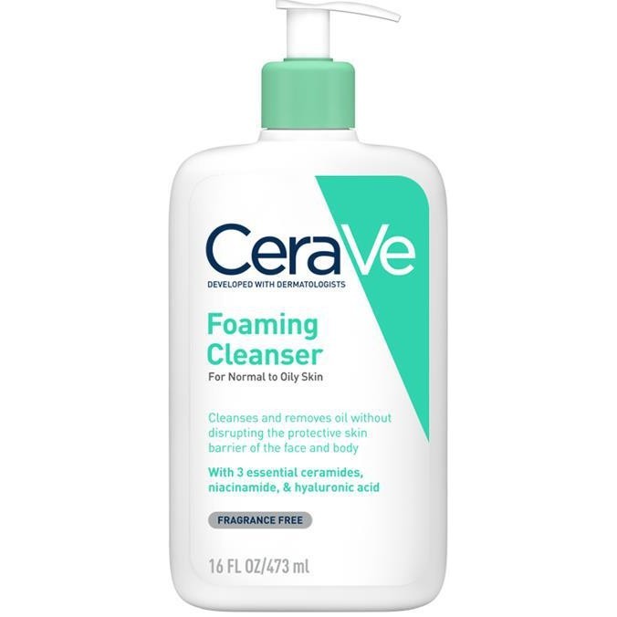 CeraVe Foaming Cleanser 473 ml โฟมล้างหน้าสำหรับผิวธรรมดา-ผิวมัน