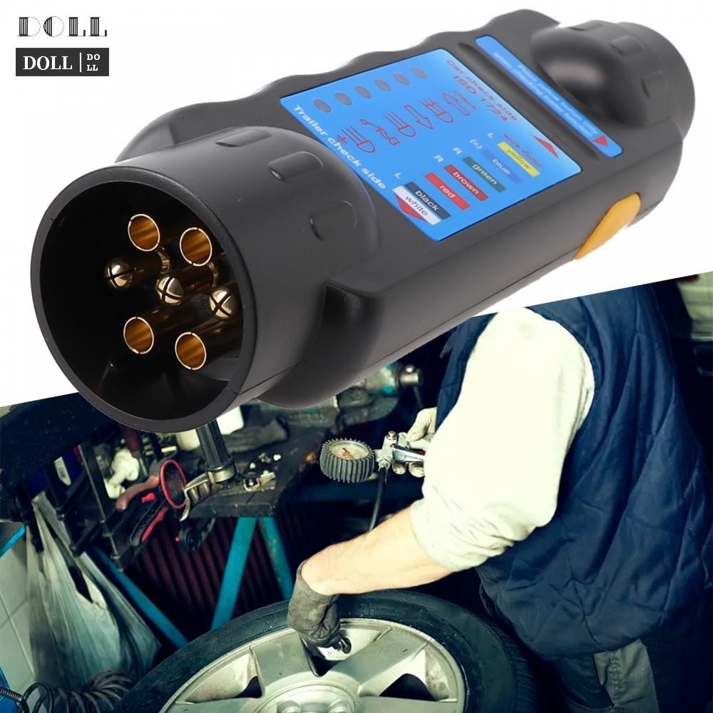 -New In May-New 7Pin Trailer Socket Tester Electrical Tow Bar Wiring Circuit Light Test Part[Overseas Products]