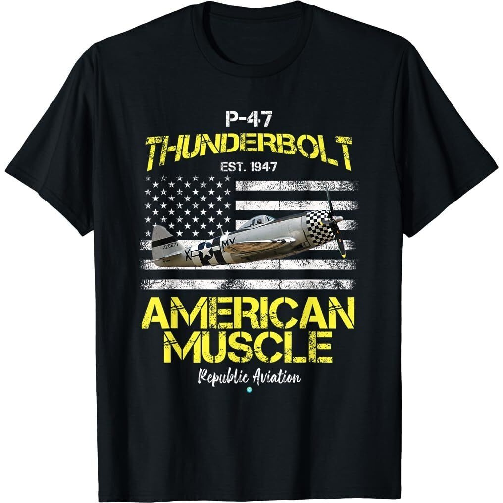 เสื้อยืด Nwt P-47 Thunderbolt Wwii Airplane Muscle