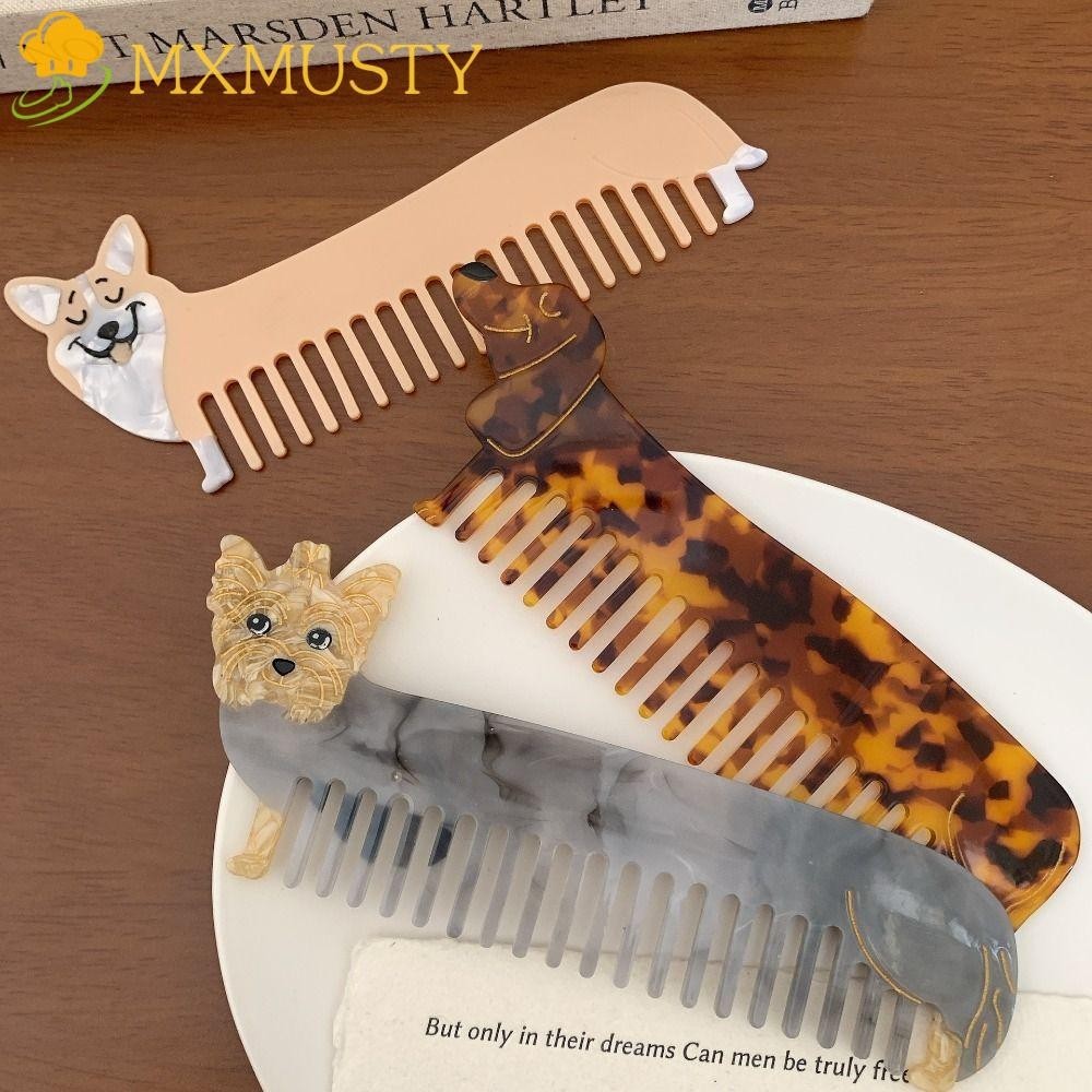 Mxmusty Acetate ผมสุนัข Claw, Acetic Acid หวีผมสัตว ์ Clip, Creative Puppy การ ์ ตูน Y2k Shark คลิปทุกวัน