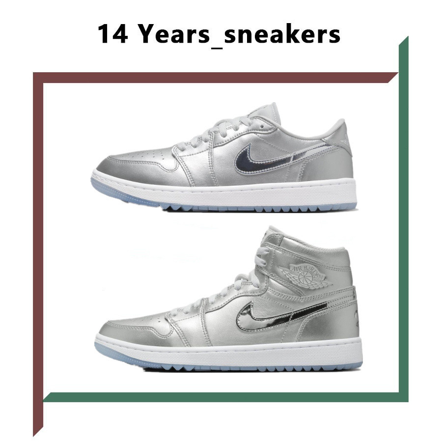 NK Air a/j Liquid Silver Retro รองเท้าผ้าใบ Low-Top High-Top Silver FD6848-001 FD6815-001