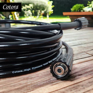 คุณภาพสูง Cotora สายฉีดนํ้าแรงดันสูง M22/M22 แกน15มม. แข็งแรง ทนทาน ใช้กับเครื่องฉีดน้ำแรงดันสูง
