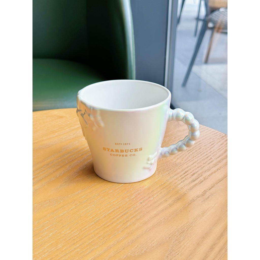 Starbucks 2023 Coffee Treasure Cup White Mother-of-Pearl Colourful Pearl High-value Coffee Flower Mu