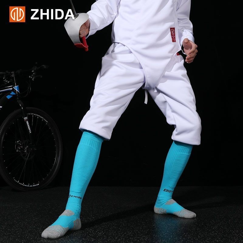 Zhida ถุงเท้าฟันดาบมืออาชีพถุงเท้ากีฬาฝึกซ้อมกันลื่นด้านล่างผ้าขนหนู