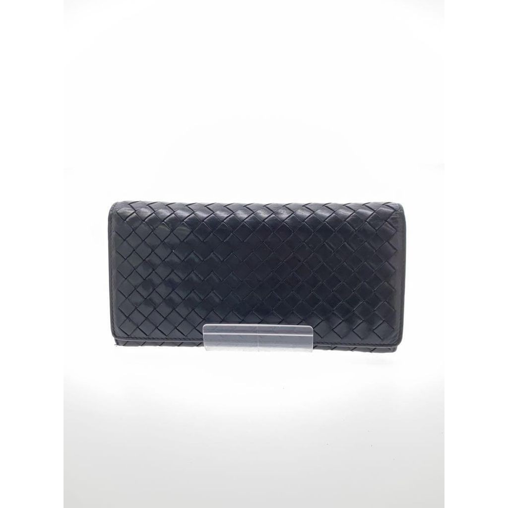 Bottega Veneta(โบเตก้า เวเนต้า) Long Wallet Leather Mens Black Direct from Japan Secondhand