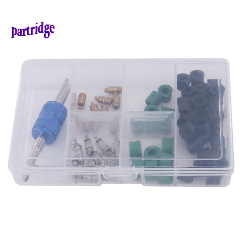 【partridge】71ชิ ้ นA/Cแกนวาล ์ วเครื ่ องปรับอากาศR12 R134Aแกนวาล ์ วทําความเย ็ นR12 / R134A AC Master Valve Coreชุดซ ่ อม