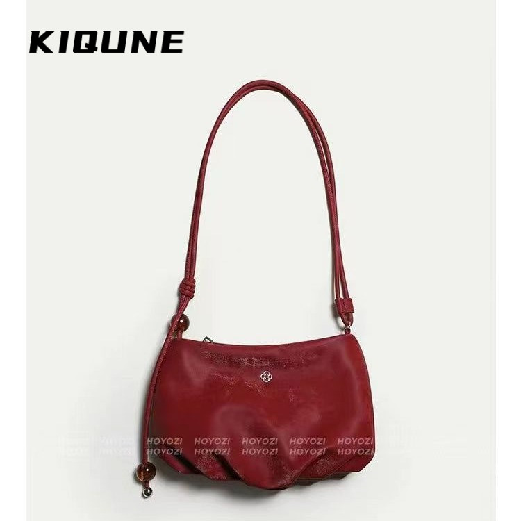 KIQUNE กระเป๋า กระเป๋าสะพายข้างผู้หญิง 2024NEW  ราคาไม่แพง  เพศกลาง  หลากหลายฟังก์ชั่น ที่ห้อย GDJ24