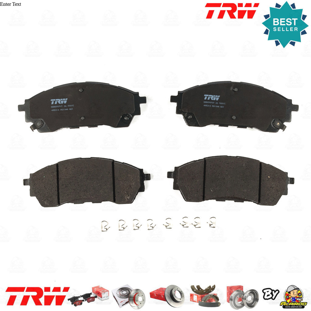 TRW UTEC ผ้าดิสเบรคหน้า ผ้าเบรคหน้า GDB 8997 UT FORD Ranger Raptor ปี 2017-2022