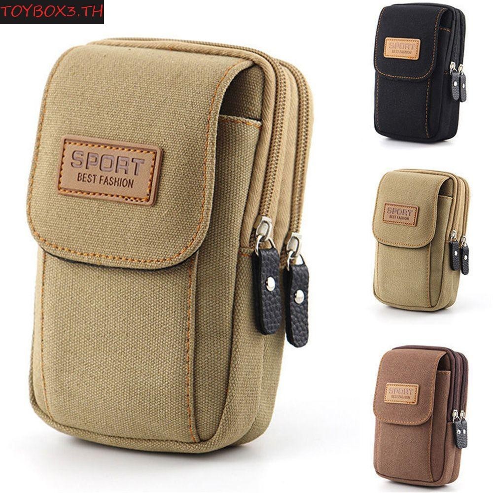 Toybox กระเป๋าสตางค์โทรศัพท์กรณีผ้าใบ Camping กลางแจ้งเอวแพ็คผู้ชายกระเป๋า EDC Molle กระเป๋าโทรศัพท์มือถือกระเป๋า
