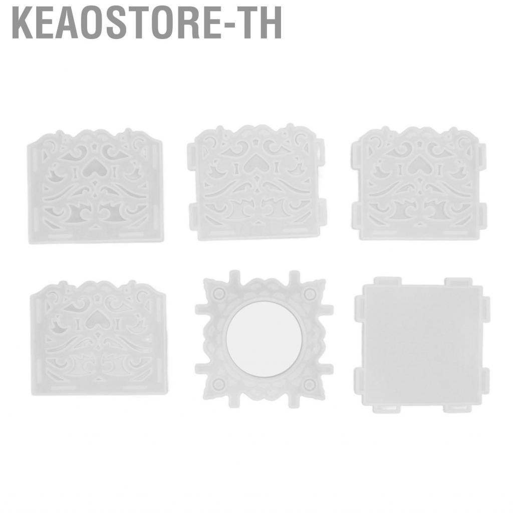 Keaostore-th Irregular Resin Molds Jewelry Holder Epoxy Mold 6Pcs Silicone For