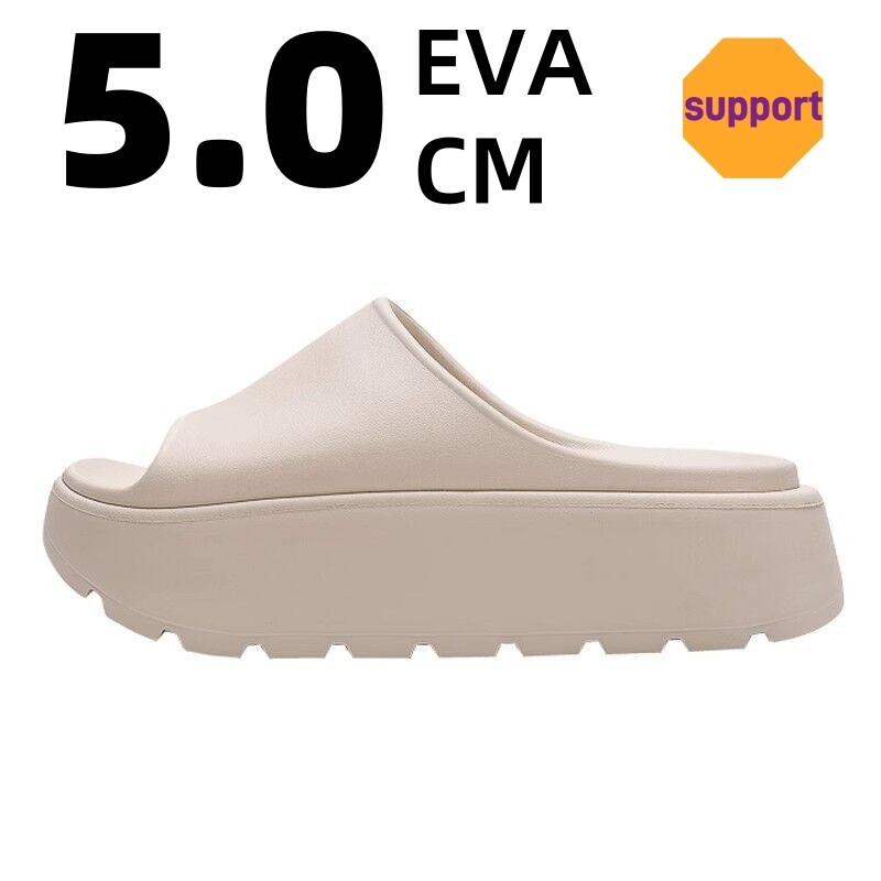 เวอร ์ ชั ่ นเกาหลีรองเท ้ าแตะผู ้ หญิงแฟชั ่ น EVA หนา Soled 5.0 ซม.รองเท ้ าแตะอินเทรนด ์ รองเท ้ าแตะ Anti-Slip ความสูงแพลตฟอร ์ มรองเท ้ าแตะ ( ขนาด 36-41