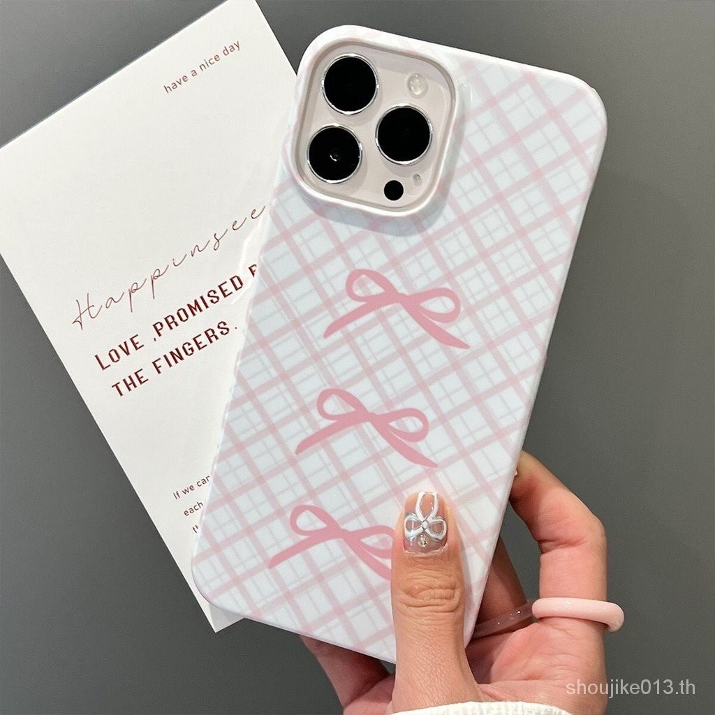 Niche Bow เหมาะสําหรับ iPhone 7/8/SE (2020) 14 15 13 11 12 Pro Max PlusXXSXR รูขนาดใหญ่ XSMAX Solid กันกระแทก Hard โทรศัพท์ป้องกันกรณี P2RA