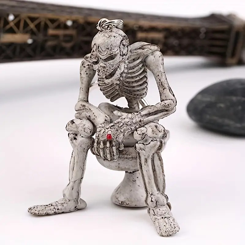 Creative Skull พวงกุญแจห้องน้ํา Charms Punk สยองขวัญ Cool Skeleton Key แหวนผู้ชายกุญแจรถ All Saints ของขวัญวัน