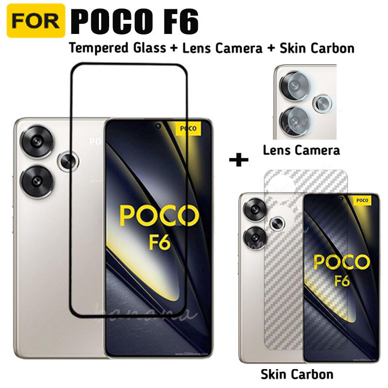 สําหรับ Poco F6 กระจกนิรภัย Poco F6 Pro F5 Pro F4gt Poco X6 X5 X4 Pro X4gt เลนส์กล้องกระจกป้องกันหน้
