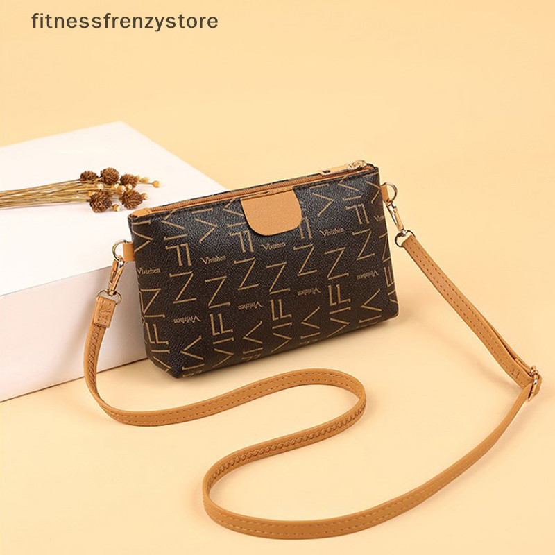 [Fitnessfrenzystore] กระเป๋าสะพายข้างสําหรับผู้หญิงเทรนด์ใหม่ไหล่หนังเหรียญขนาดเล็กแป้งโทรศัพท์มือถือแฟชั่นราคาถูกสุภาพสตรีกระเป๋าถือหญิง [th]