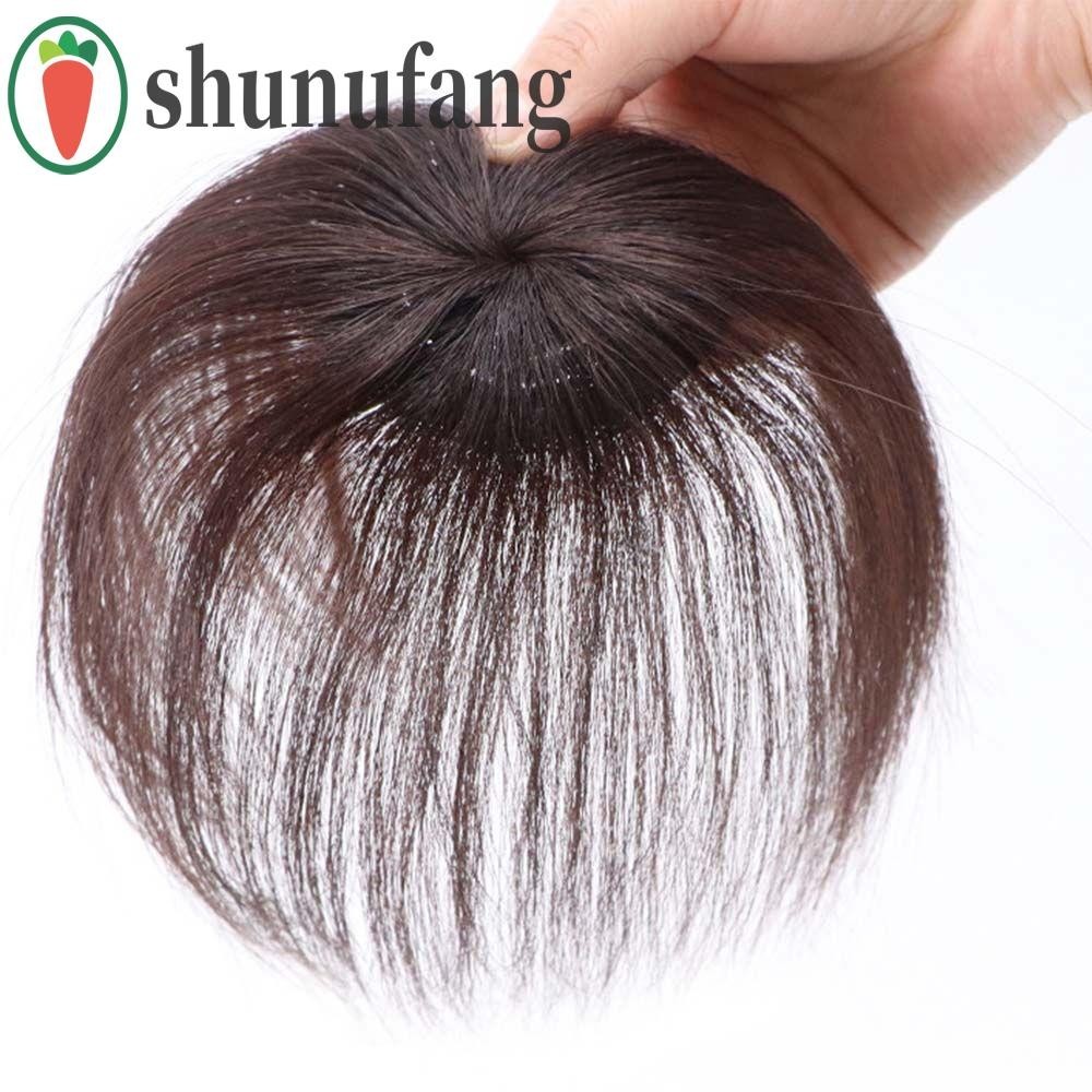 Nuf วิกผมสังเคราะห์ Pads Fluffy แฟชั่น ผมปลอมเสริมสําหรับผู้หญิง ปกปิดผมขาว ไร้รอยต่อ