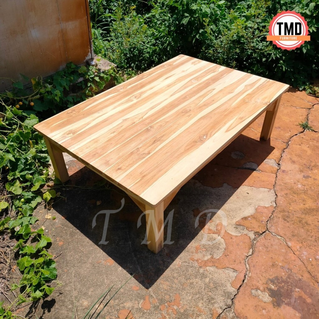 TMD โต๊ะญี่ปุ่นไม้สัก  ขนาด 120*80*35 ซม. (งานดิบไม่ทำสี) Table.