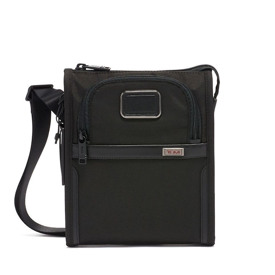 Tumi Ballistic กระเป ๋ าสะพายไนลอนผู ้ ชาย2203110 Alpha3 Series Fashion Small Square Bag Casual Lightweight Messenger Bag HBK4