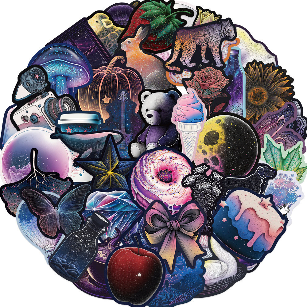 50pcs Minimalist Dreamy Art กันน ้ ํา Graffiti สติกเกอร ์ สําหรับหมวกกันน ็ อคจักรยานบัญชีมือดินสอ Decals LanLanStickersWorld