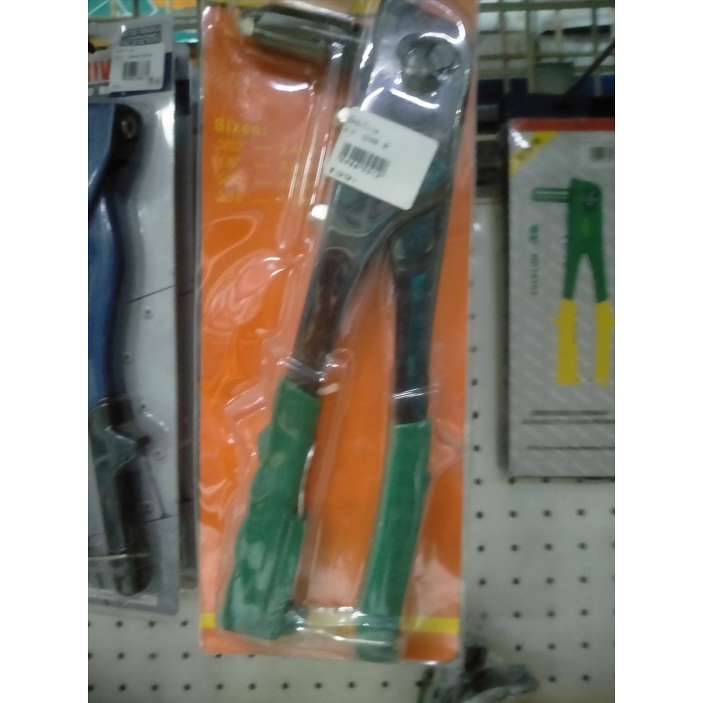 GUN R  คีมย้ำรีเวท ที่ยิงรีเวท 9.5 นิ้ว hand riveter พร้อมหัว 4 ขนาด