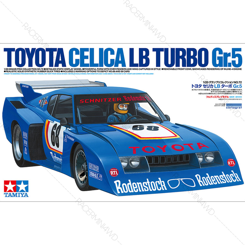 TAMIYA 20072 1/20 Model Kit Toyota Celica LB Turbo Gr.5
