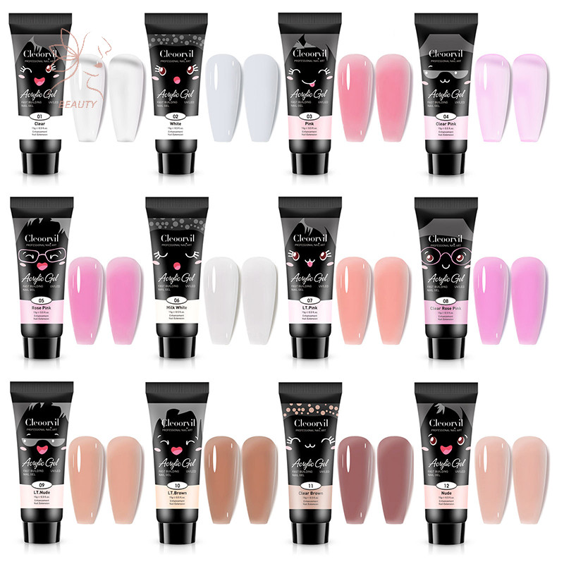[maybeauty] 15ML Multicolor Nail Polish Gel กาวต่ออะคริลิกกึ่งถาวรเรซิ่น Art Crystal {TH}