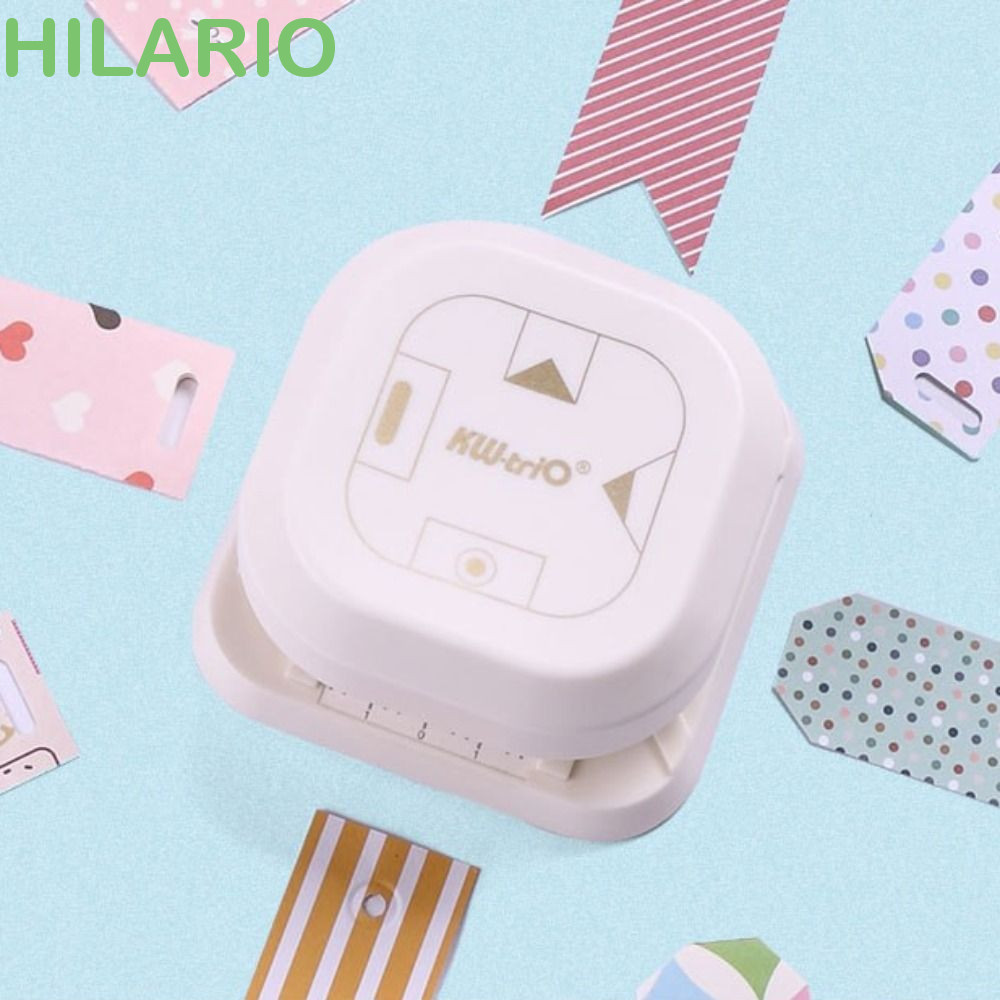 เครื่องมือลายนูน HILARIO,งานฝีมือ DIY เจาะเจาะรู 4 in1,คู่มือเรียบง่าย 4 in1 Binding Loose-leaf Punch เครื่องเขียน